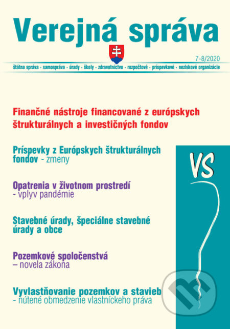 Verejná správa 7-8/2020 - Európske štrukturálne fondy a príspevky - kniha z kategorie Správní právo