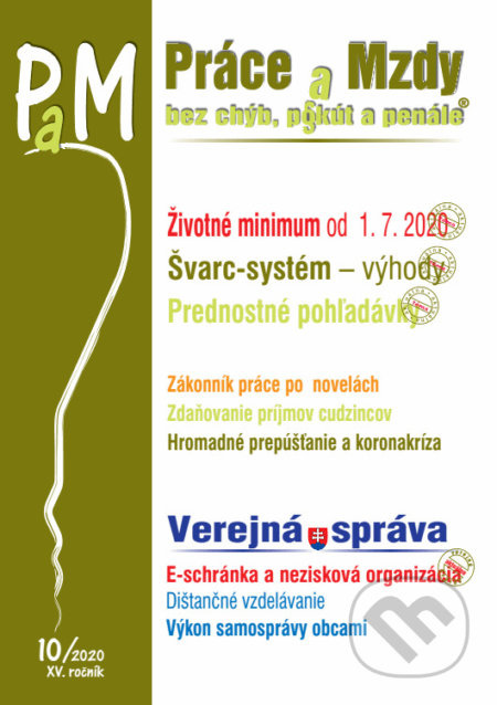 Práce a mzdy 10/2020 - Životné minimum od 1. 7. 2020