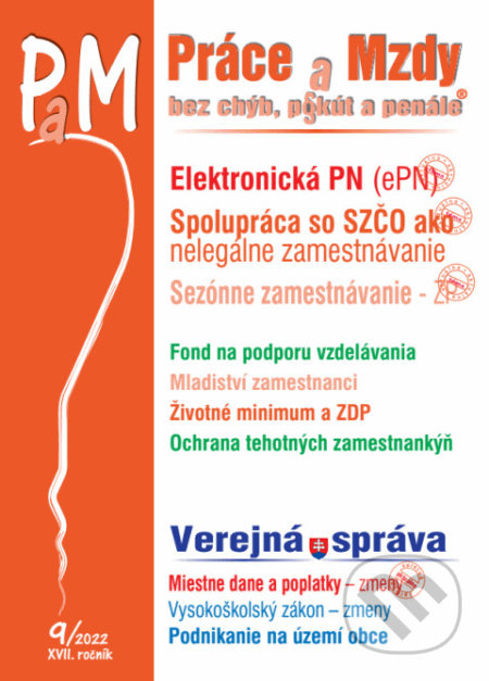 Práce a Mzdy č.9/2022 bez chýb, pokút a penále - Elektronická PN