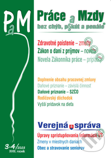 Práce, odvody a mzdy bez chyb, pokut a penále č. 3-4 / 2023 - Zdravotné poistenie – zmeny