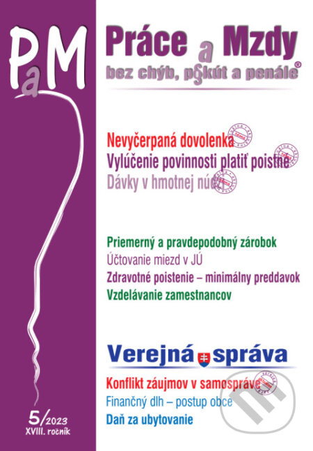 Práce a Mzdy č. 5 / 2023 - Nevyčerpaná dovolenka (Dávky v hmotnej núdzi)