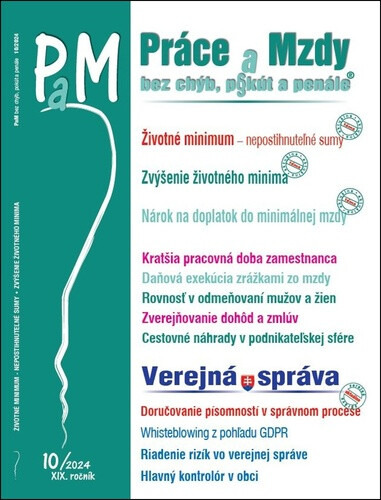 Práce a Mzdy bez chýb, pokút a penále č. č. 10 / 2024 - Životné minimum – nepostihnuteľné sumy