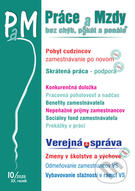 PAM 10/2025 – Zamestnávanie cudzincov, Skrátená práca - kniha z kategorie Pracovní právo