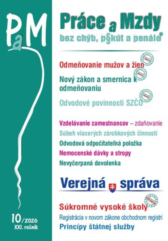 PAM 10/2026  - Odmeňovanie mužov a žien