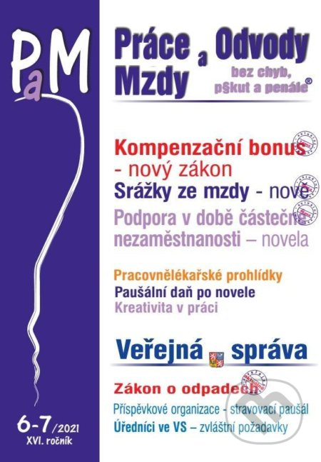 Práce, odvody a mzdy 6-7/2021 (Zákon o kompenzačním bonusu - nový zákon)
