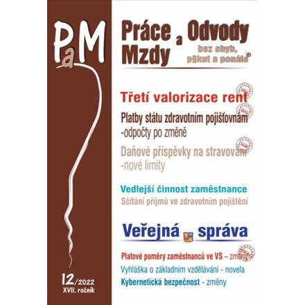 PaM 12/2022 Třetí valorizace rent