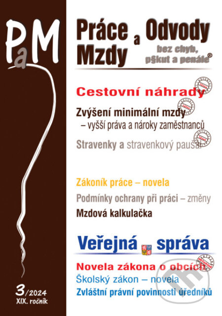 PaM 3/2024 Cestovní náhrady v roce 2024, Zvýšení minimální mzdy v roce 2024