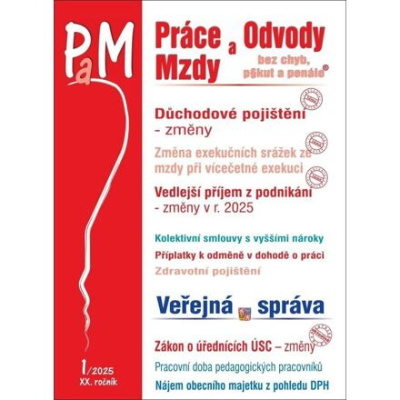 PaM 1/2025 Změny v důchodovém pojištění