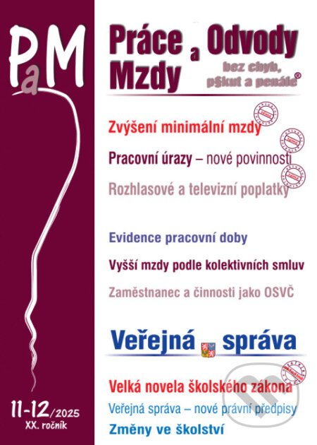 PaM 11-12 / 2025 - Minimální mzda od 1. ledna 2026 - kniha z kategorie Pracovní právo