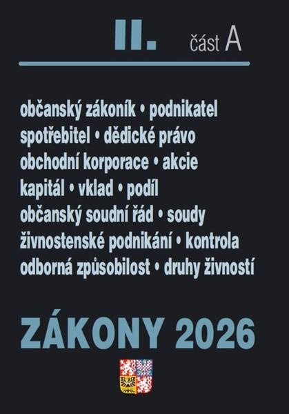 Zákony II A/2026 – Občanský zákoník - kniha z kategorie Občanské právo