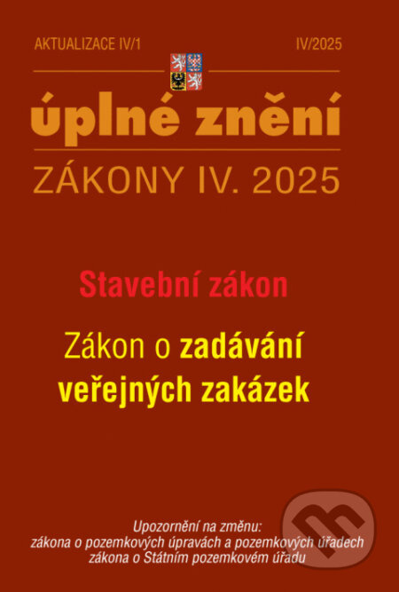 Aktualizace IV/1 2025 - Stavební zákon