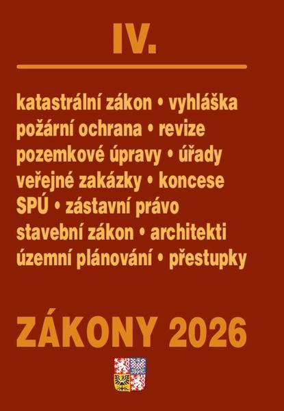 Zákony IV 2026 – Stavebnictví, půda - kniha z kategorie Právo