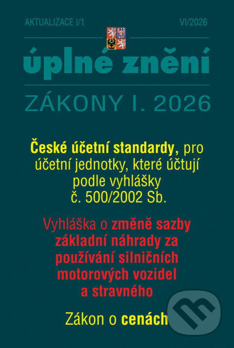 Aktualizace I/1 - České účetní standardy (Zákon o cenách),Aktualizace I/1 - České účetní standardy (Zákon o cenách)