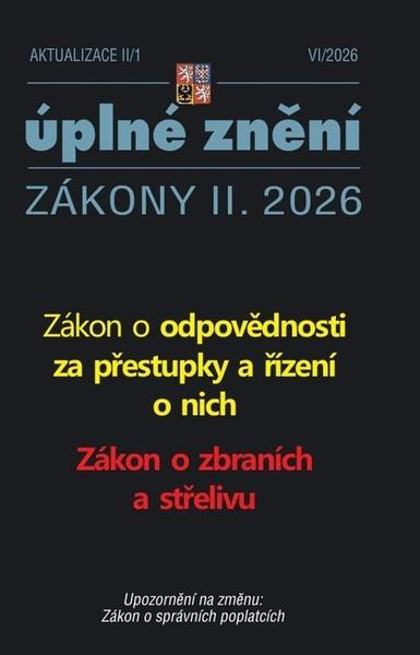 Aktualizace II/1 / 2026 - Zákon o odpovědnosti za přestupky a řízení o nich