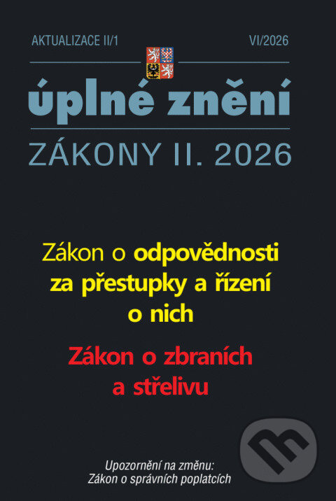 Aktualizace II/1 / 2026 - Zákon o odpovědnosti za přestupky a řízení o nich