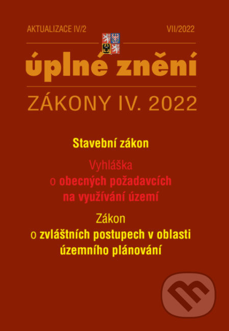 Aktualizace IV/2 - stavební zákon, územní plánování