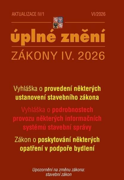 Aktualizace IV/1 / 2026 - Zákon o poskytování opatření v podpoře bydlení