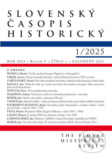 Slovenský časopis historický 1/2025