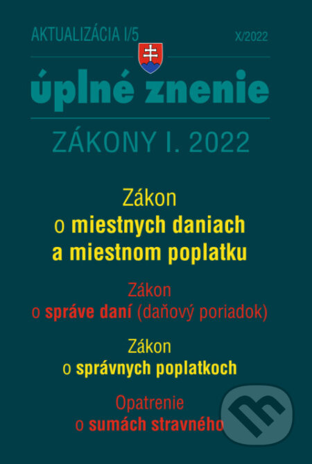 Aktualizácia I/5 / 2022 - daňové a účtovné zákony