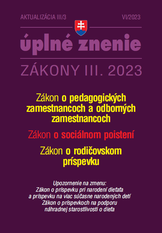 Aktualizácia III/3 - Sociálne poistenie (Pedagogickí zamestnanci)