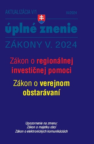 Aktualizácia V/1 / 2024 - štátna služba, informačné technológie