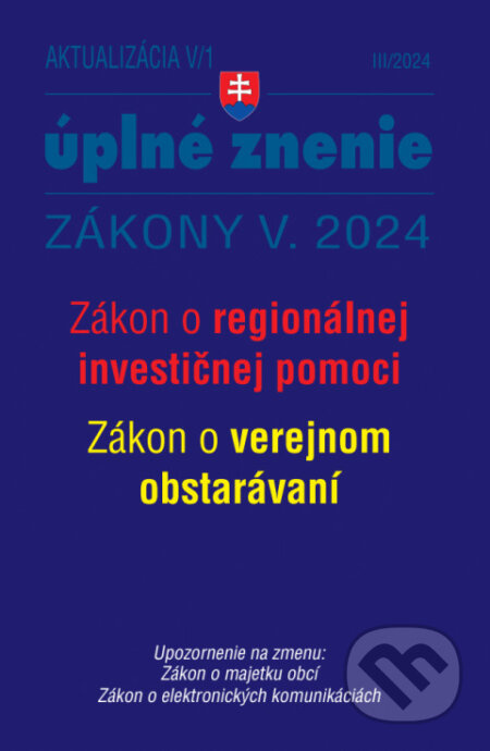 Aktualizácia V/1 / 2024 - štátna služba, informačné technológie