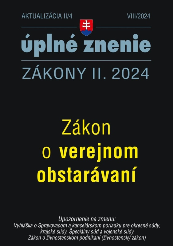 Aktualizácia II/4 / 2024 - Verejné obstarávanie (Občianske právo)