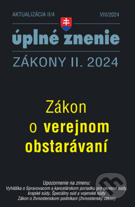 Aktualizácia II/4 / 2024 - Verejné obstarávanie (Občianske právo)