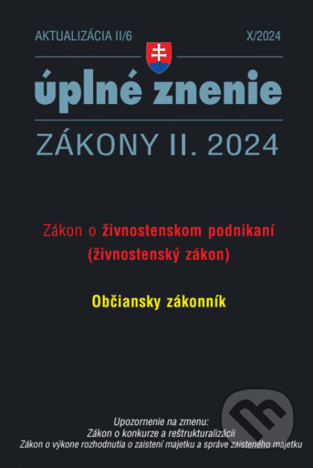 Aktualizácia II/6 / 2024 - Živnostenské podnikanie