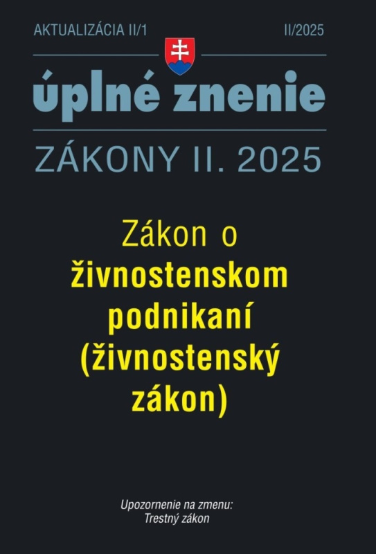 Aktualizácia II/1 - Živnostenské podnikanie (Zmeny súvisiace so stavebným právom) - kniha z kategorie Podnikání