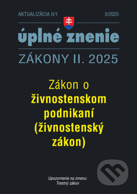 Aktualizácia II/1 - Živnostenské podnikanie (Zmeny súvisiace so stavebným právom) - kniha z kategorie Podnikání