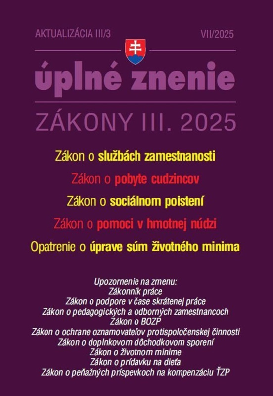 Aktualizácia III/3 - Zamestnanosť a pobyt cudzincov - kniha z kategorie Personalistika
