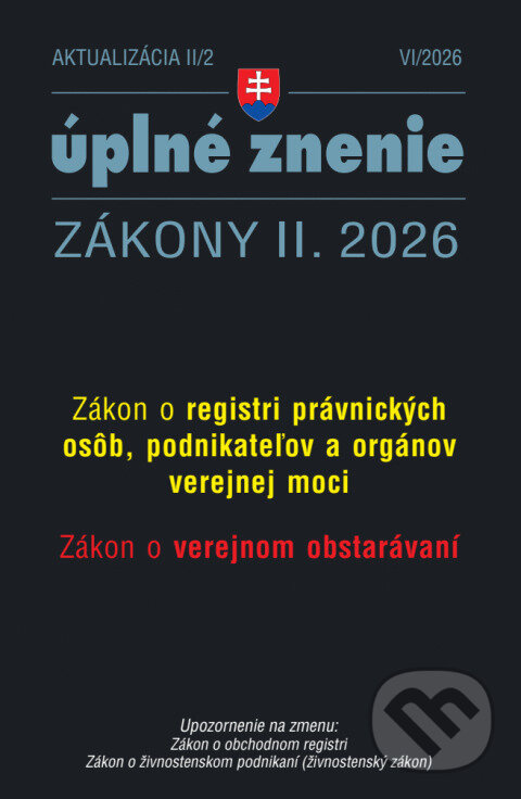 Aktualizácia II/2 / 2026 - Obchodné a občianske právo - kniha z kategorie Občianske právo