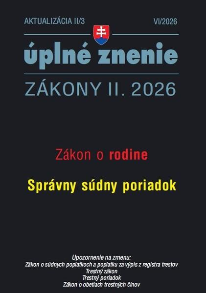 Aktualizácia II/3 / 2026 - Správny súdny poriadok (Trestné právo) - kniha z kategorie Správne právo