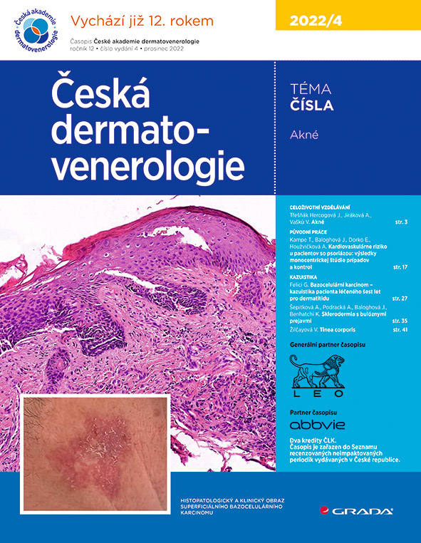E-kniha: Česká dermatovenerologie 2022/4 od Hercogová Třešňák Jana