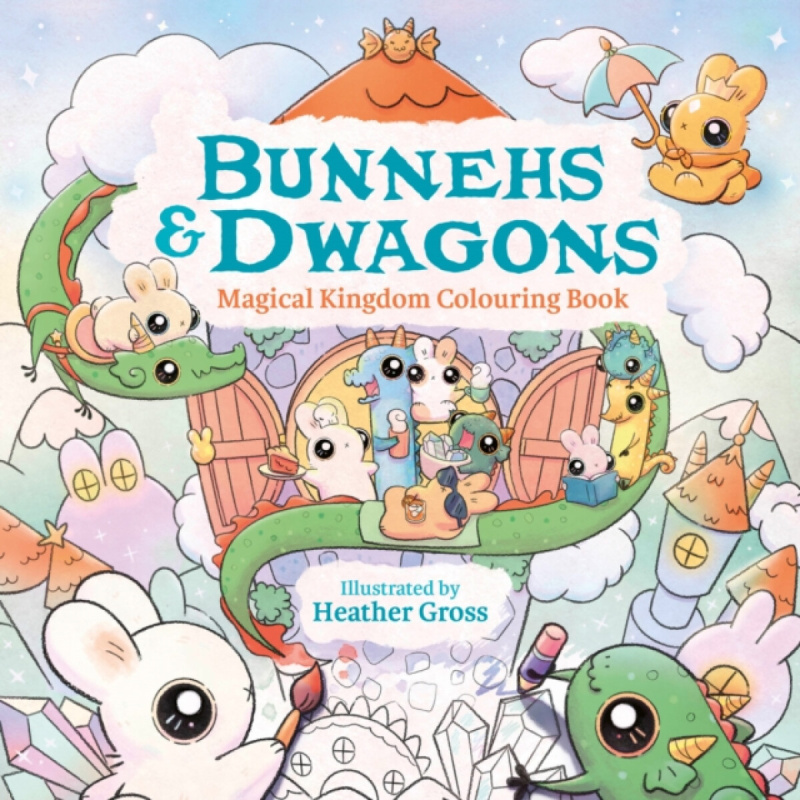 Bunnehs and Dwagons, Magical Kingdoms Cosy Colouring HarperCollins Publishers