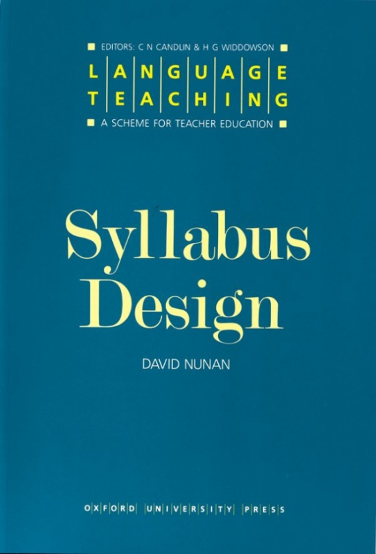 Language Teaching Syllabus Design Oxford University Press