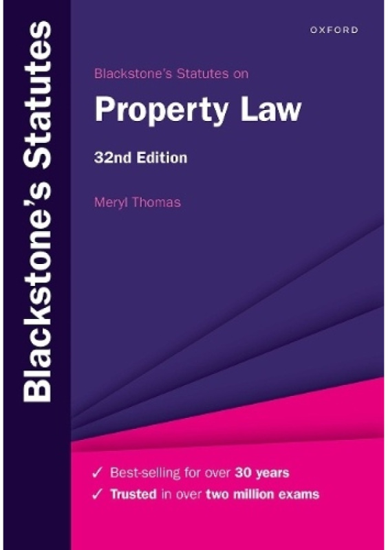 Blackstone's Statutes on Property Law Oxford University Press