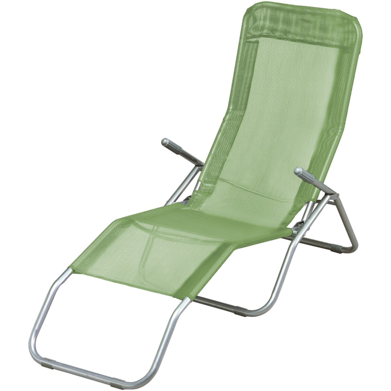 DESIGNlink Skládací zahradní lehátko zelené 157,5 x 49,5 cm