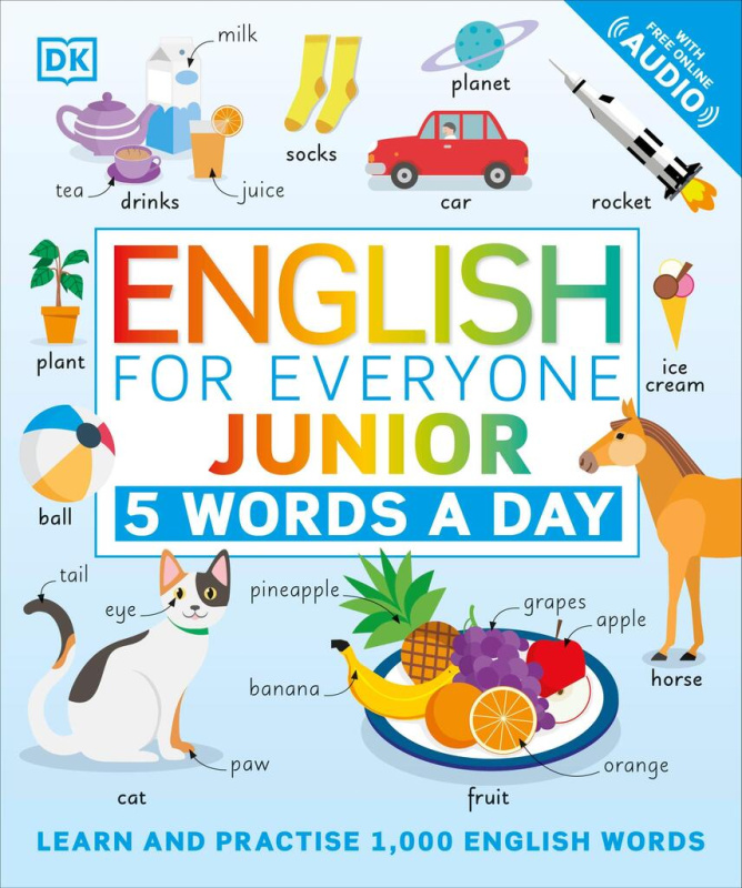 English for Everyone Junior: 5 Words a Day (Learn and Practise 1,000 English Words) - kniha z kategorie Jazykové učebnice a slovníky