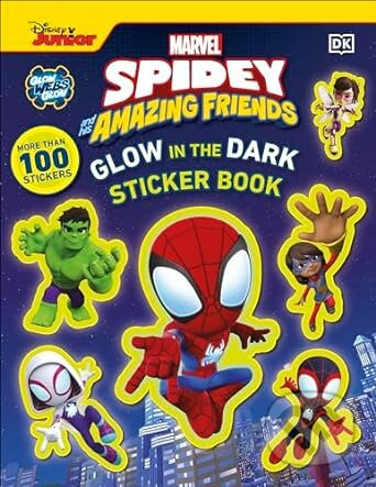 Marvel Spidey and His Amazing Friends Glow in the Dark Sticker Book - kniha z kategorie Pro děti