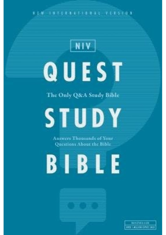 NIV, Quest Study Bible, Hardcover, Blue, Comfort Print, The Only Q and A Study Bible Zondervan