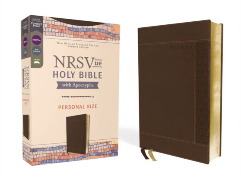 NRSVue, Holy Bible with Apocrypha, Personal Size, Leathersoft, Brown, Comfort Print - Zondervan