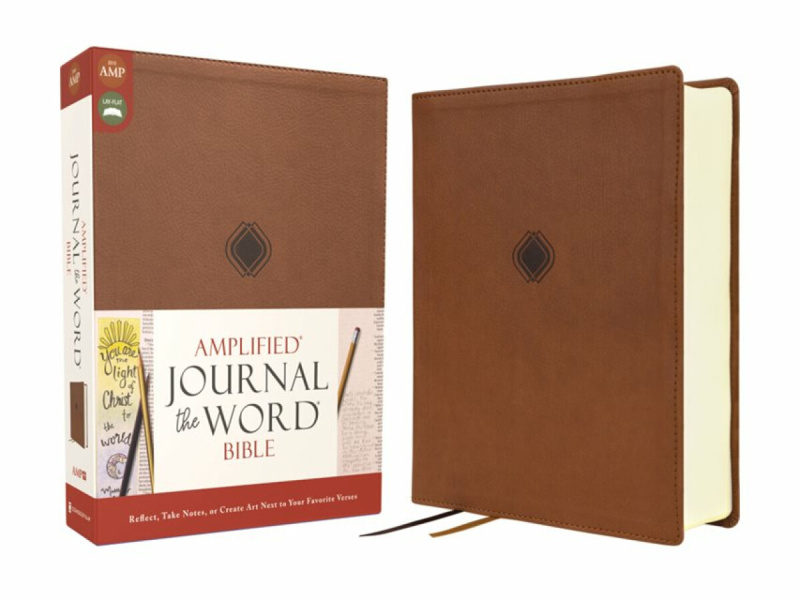 Amplified Journal the Word Bible, Double-Column Journal Edition, Leathersoft, Brown: Reflect, Take Notes, or Create Art Next to Your Favorite Verses -