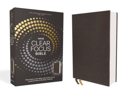 Zondervan NASB, Clear Focus Bible, Leathersoft, Charcoal Brown - Zondervan