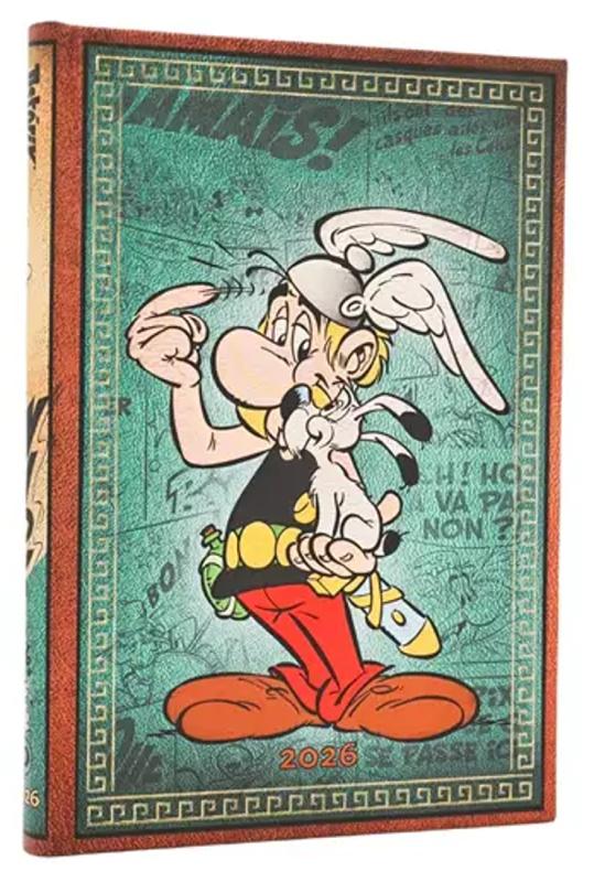 Paperblanks - týždenný diár Asterix the Gaul 2026 (midi, horizontálny, elastické zatváranie)