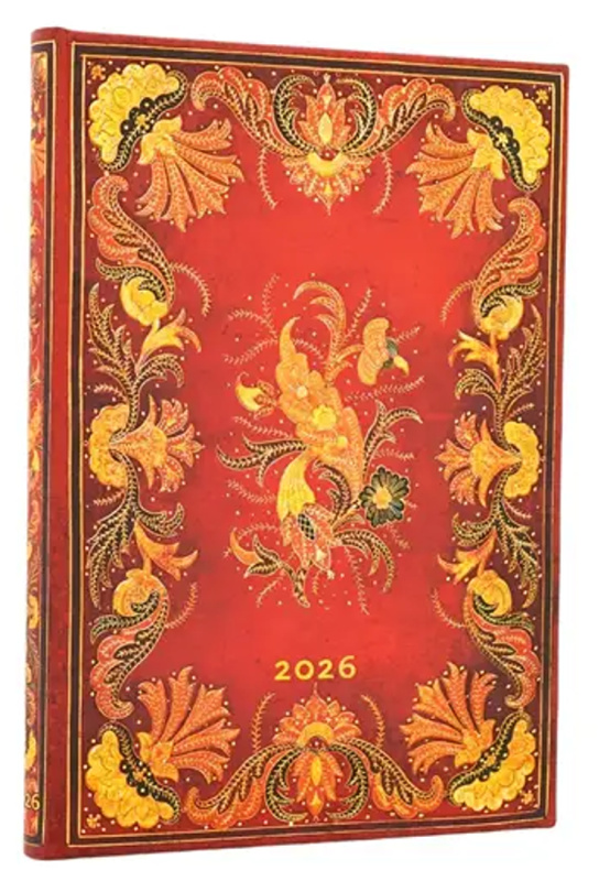 Paperblanks - týždenný diár Fiammetta 2026 (midi, verso, elastické zatváranie)