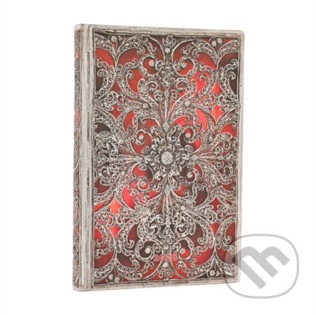 Paperblanks - týždenný diár Garnet 2026 (flexi, mini, horizontálny, elastické zatváranie)