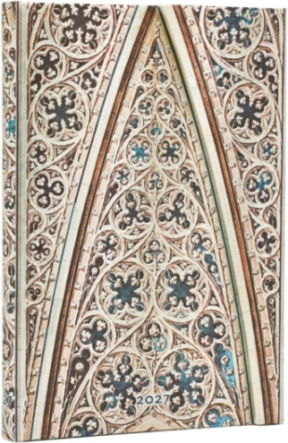 2027 Vault of the Milan Cathedral (Duomo di Milano) Mini 12-Month Hardcover Dayplanner (Wrap Closure) Horizontal Paperblanks