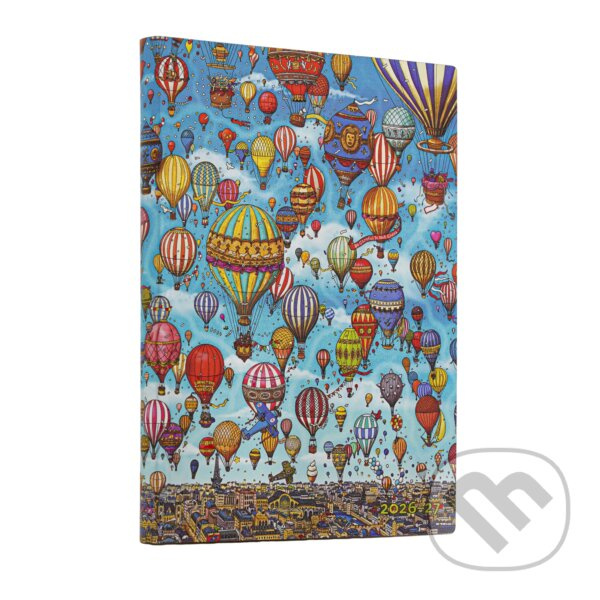Paperblanks - 18-mesačný týždenný diár Balloon Festival 2026/2027 (horizontálny)